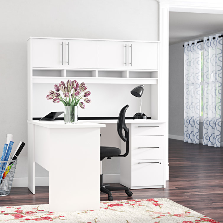 Symple Stuff Altha Reversible LShaped Desk with Hutch & Reviews Wayfair